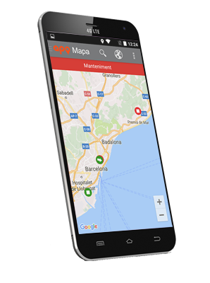 Aplicación móvil localización GPS control flota